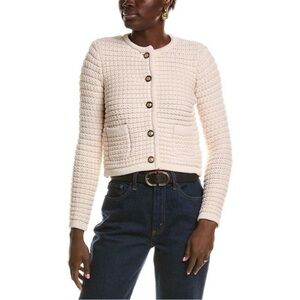 Walter Baker Janis Cream Textured Cardigan
